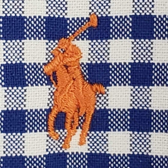 Polo Ralph Lauren Oxford Shirt Men's Size XXL 18 Blue Gingham LS Button up - Picture 6 of 11